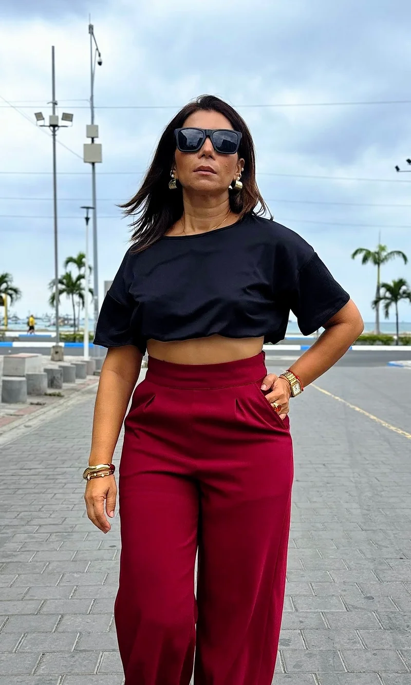 Blusa Cropped Suelta — foto 3