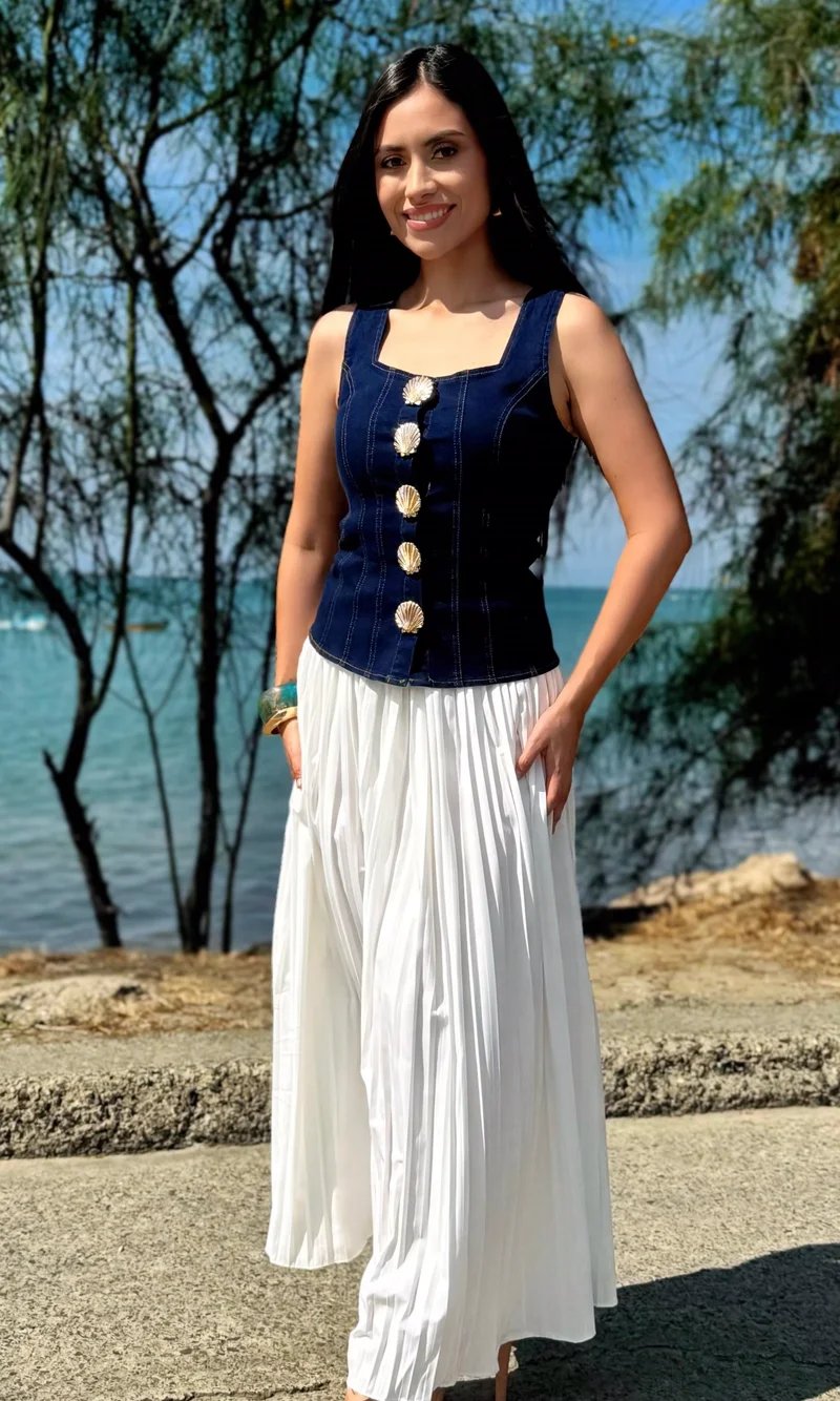 Blusa Jean Botones — foto 2
