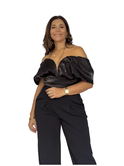 Blusa Satinada Hombros
