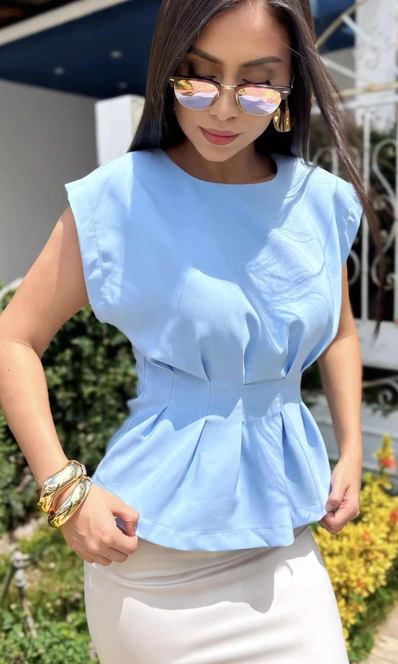 Blusa Pinzas Peplum — foto 1