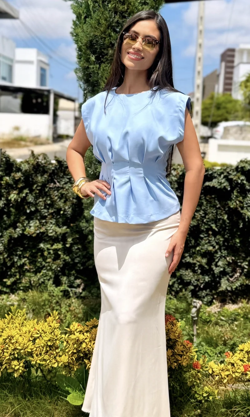 Blusa Pinzas Peplum — foto 3