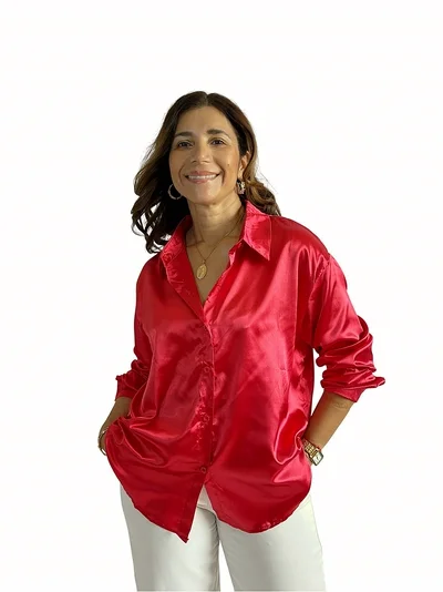 Camisa Satinada Oversize