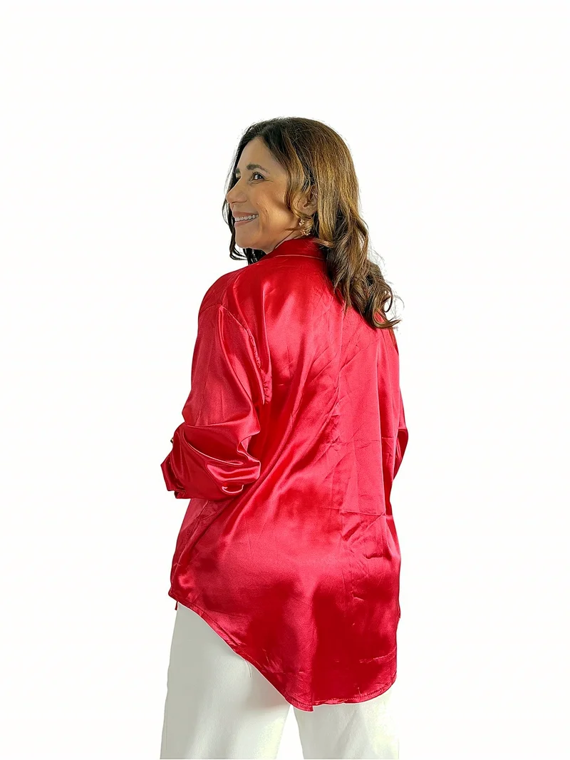 Camisa Satinada Oversize — foto 3