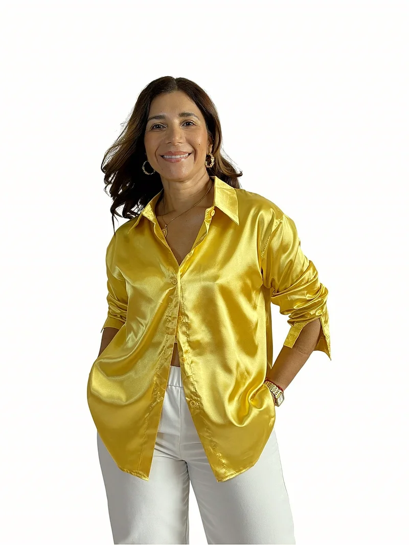 Camisa Satinada Oversize — foto 6