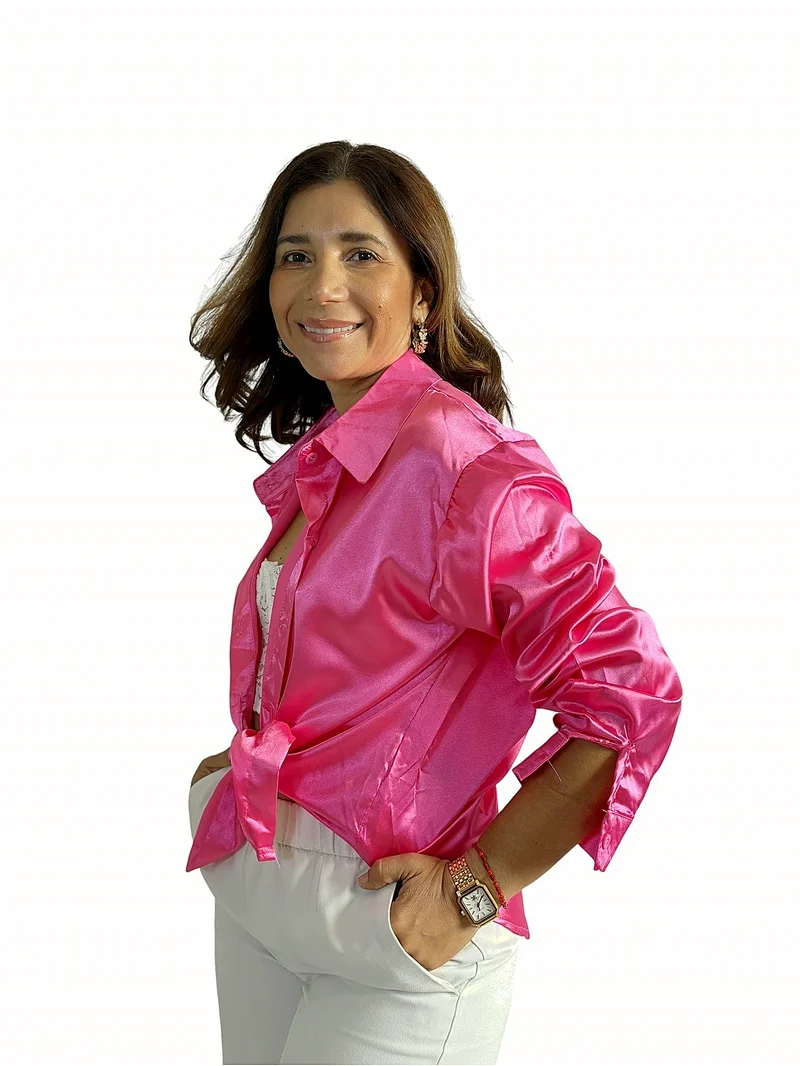 Camisa Satinada Oversize — foto 9