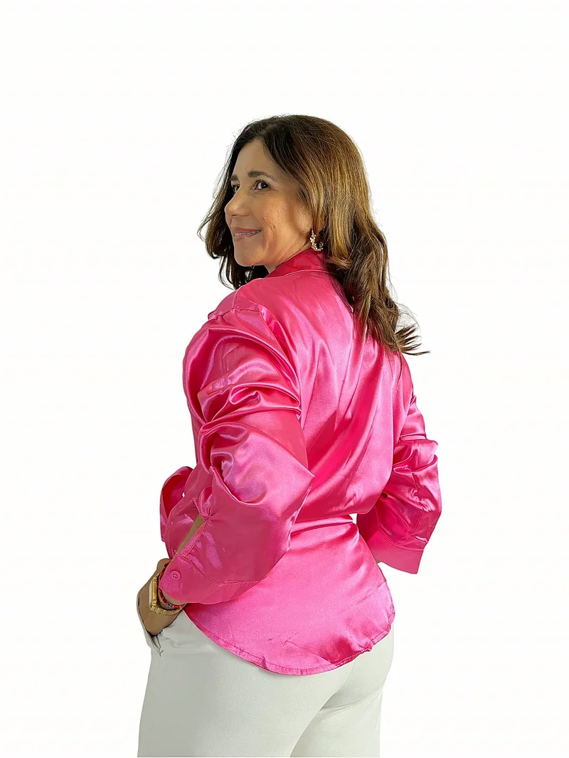 Camisa Satinada Oversize — foto 10