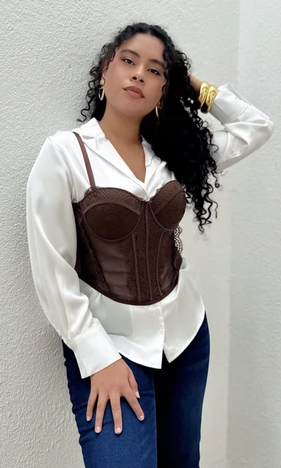 Camisa Satinada Suelta