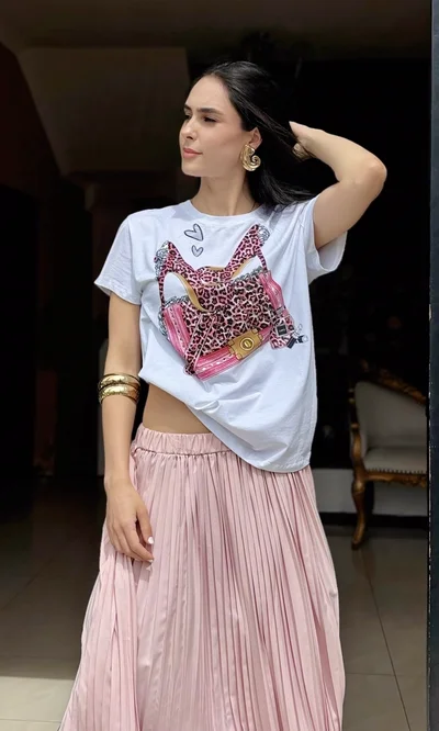 Camiseta Estampado Cartera