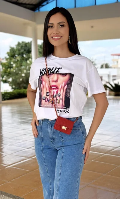 Camiseta Estampado Revista