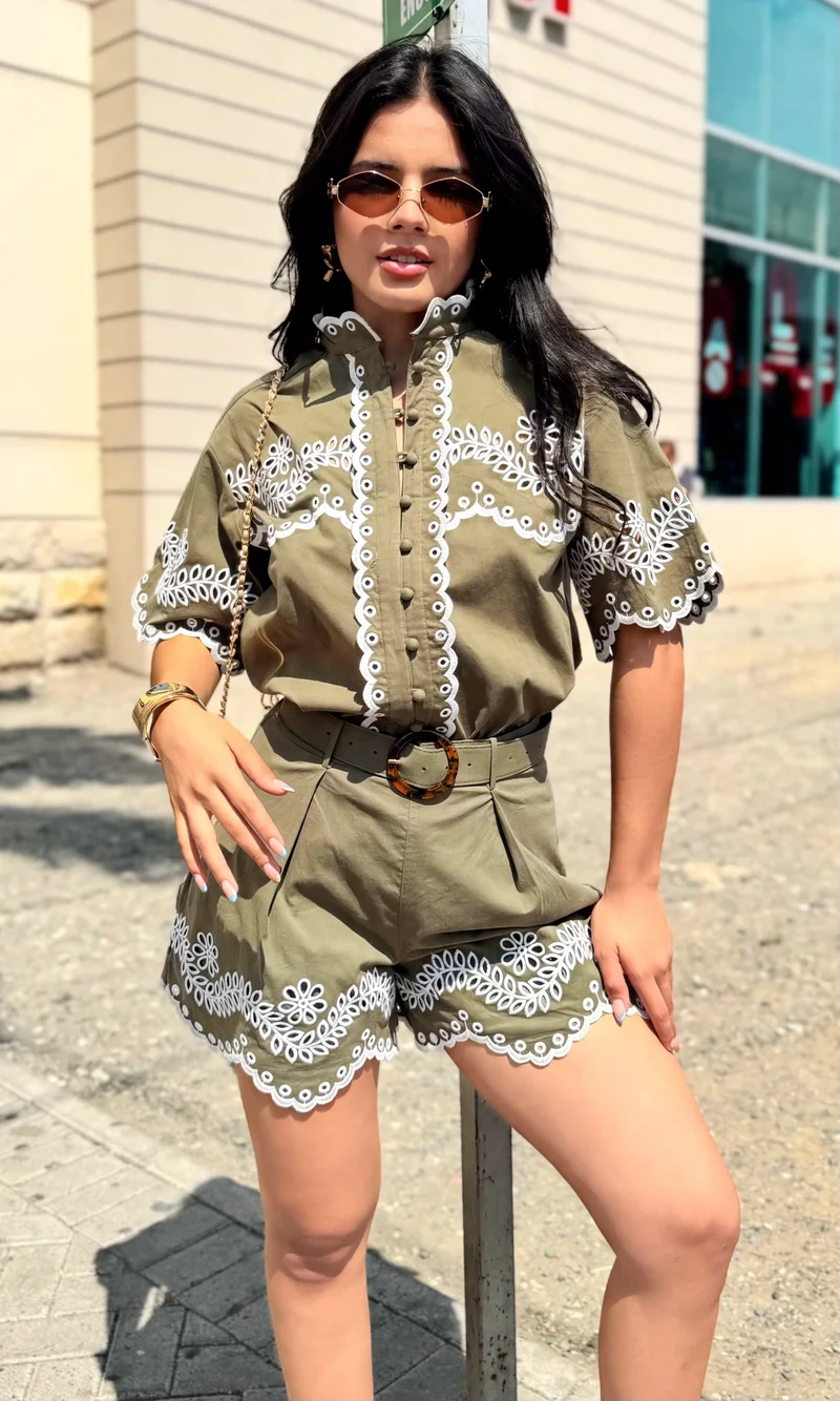 Conjunto Short Bordado — foto 3