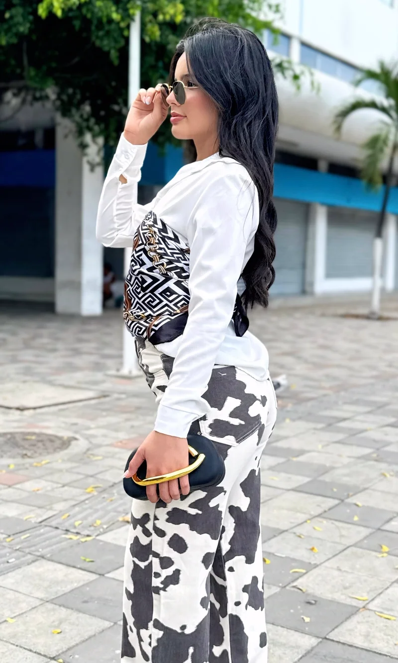 Pantalón Estampado Vaca — foto 2