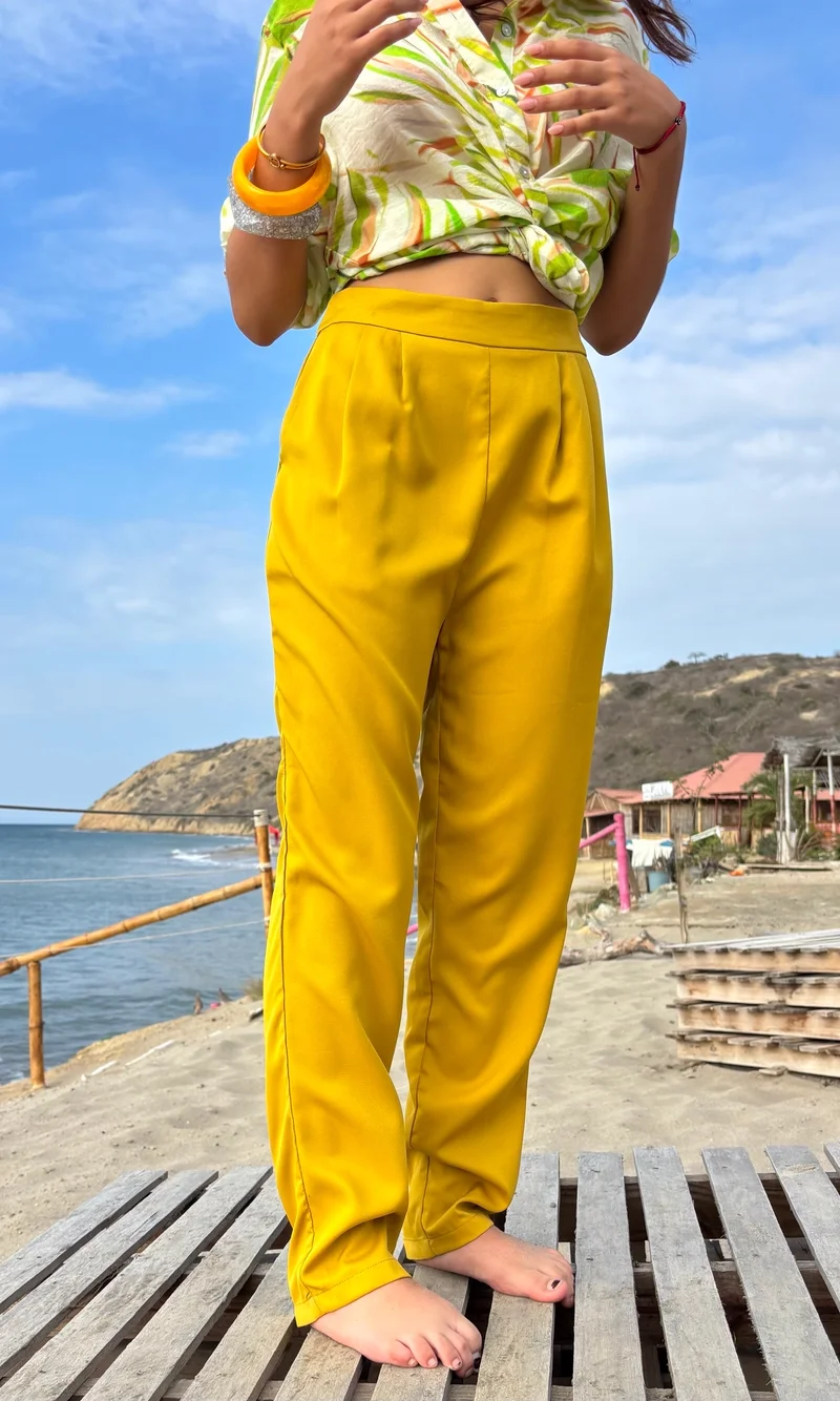 Pantalón Pliegues Tobillo — foto 2