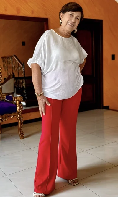 Pantalón Recto Rojo