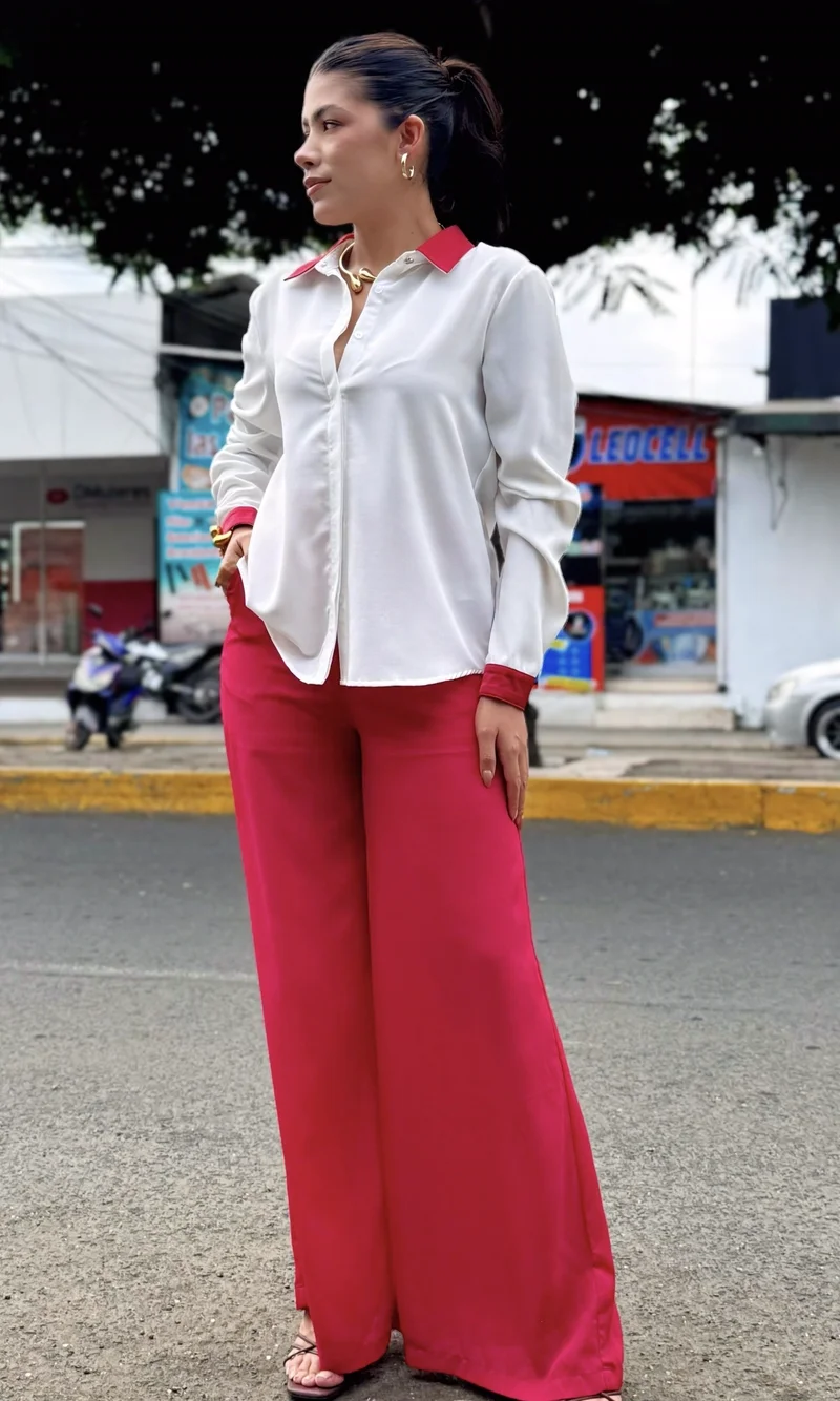 Pantalón Recto Fluido — foto 1