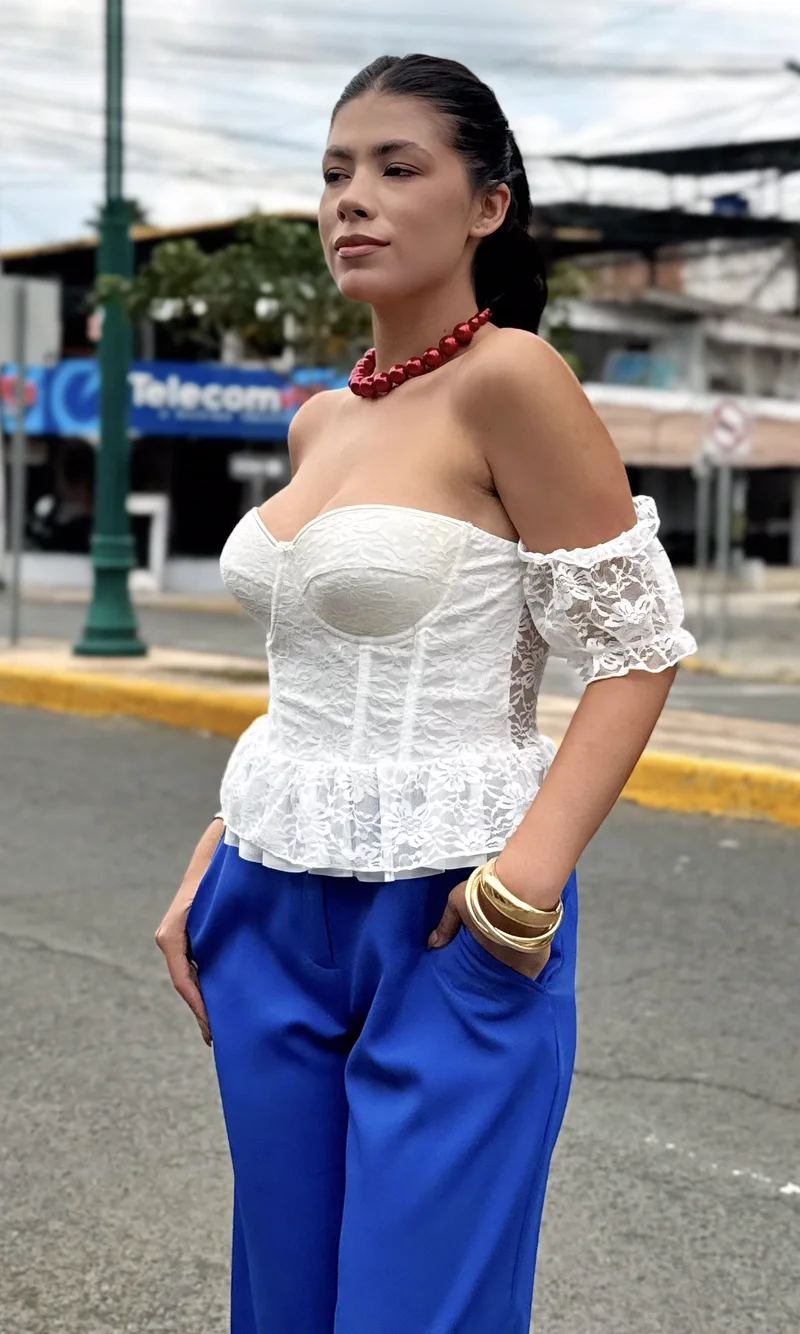 Corsé Encaje Peplum — foto 1
