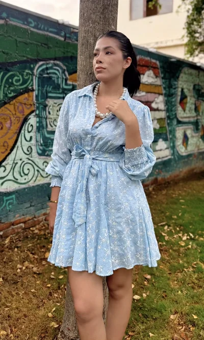 Vestido Camisero Bordado