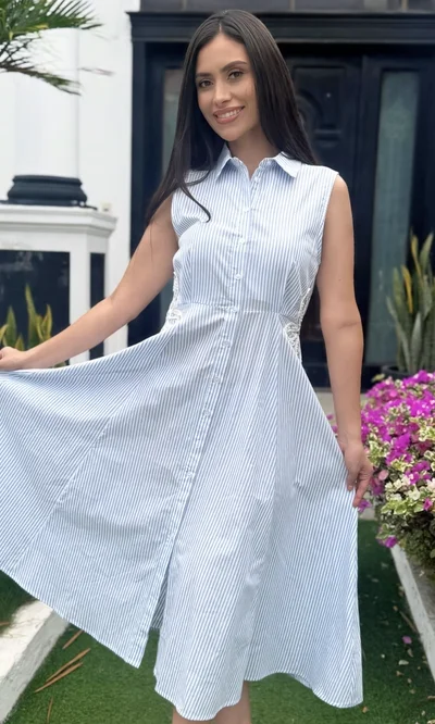 Vestido Camisero Rayas