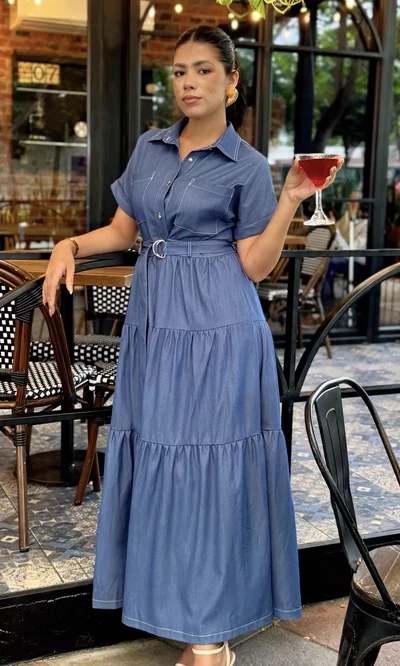 Vestido Denim Camisero
