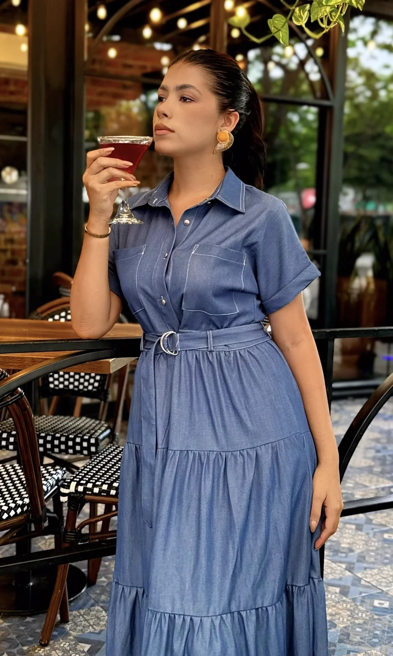 Vestido Denim Camisero — foto 3