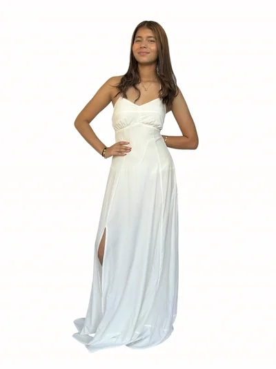 Vestido Blanco Abertura
