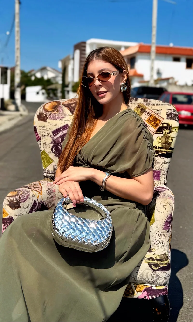 Vestido Cruzado Abullonado — foto 2