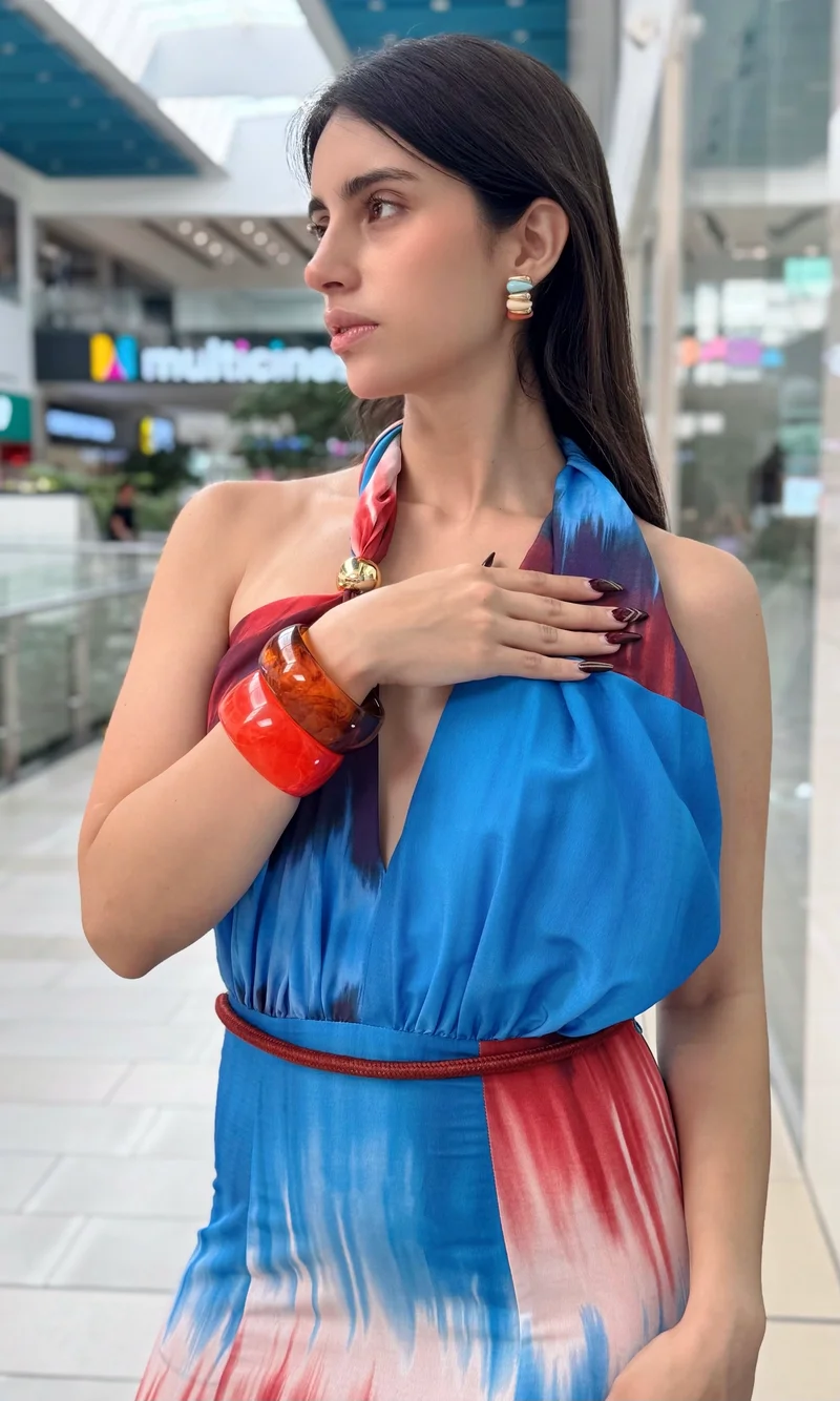 Vestido Halter Estampado — foto 3
