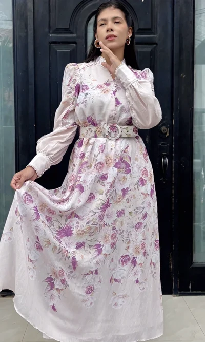 Vestido Floral Cinturón