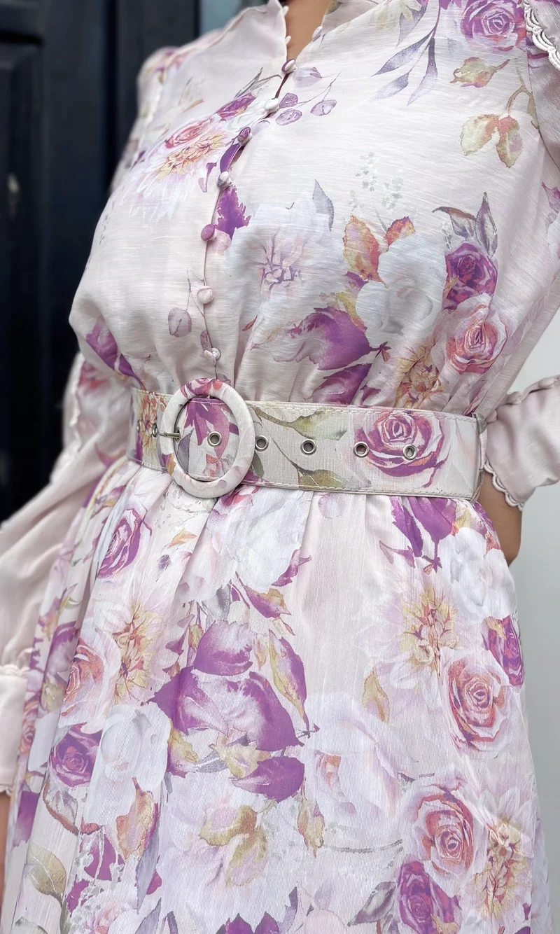 Vestido Floral Cinturón — foto 3