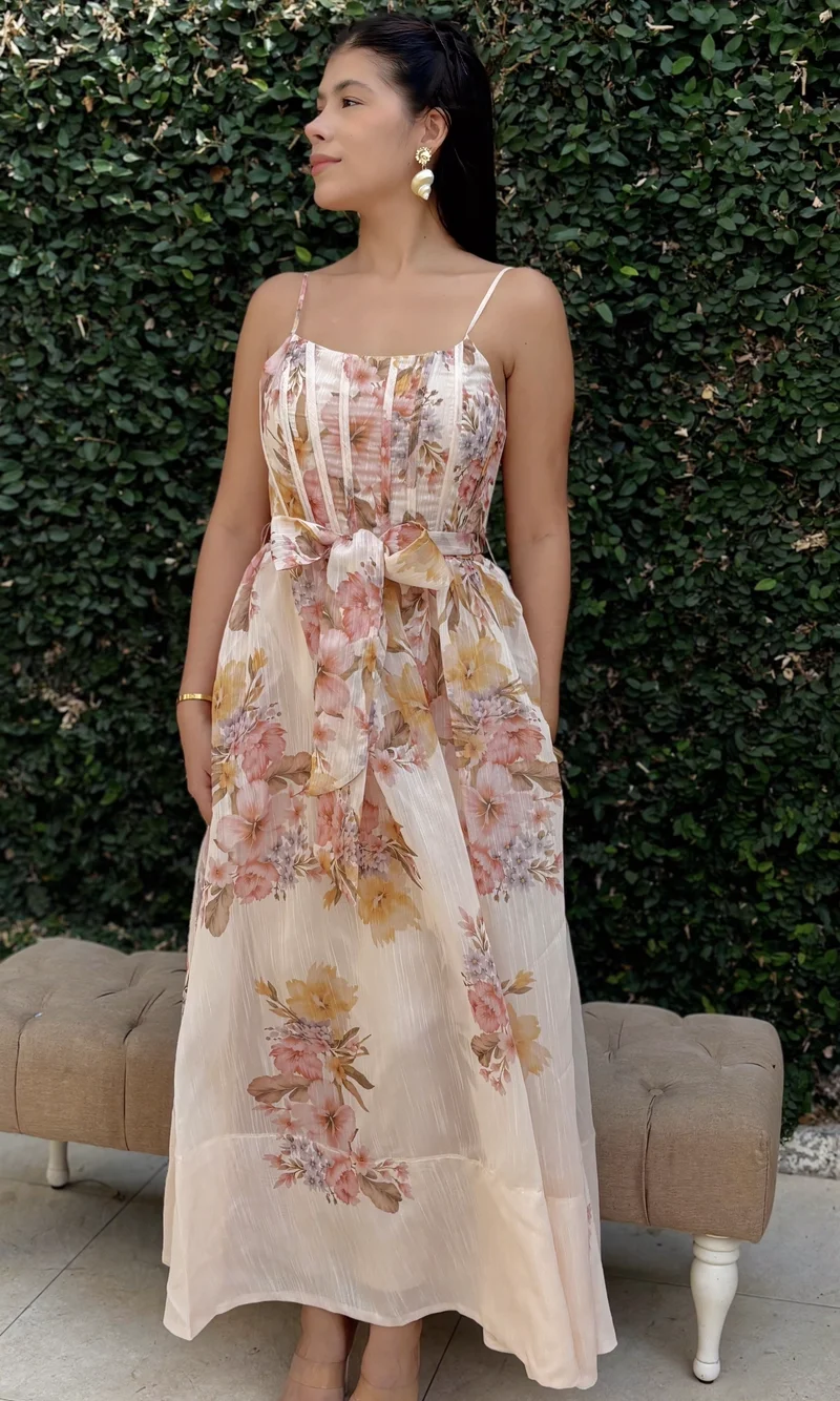 Vestido Floral Fajín — foto 3