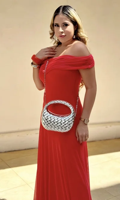 Vestido Largo Hombros