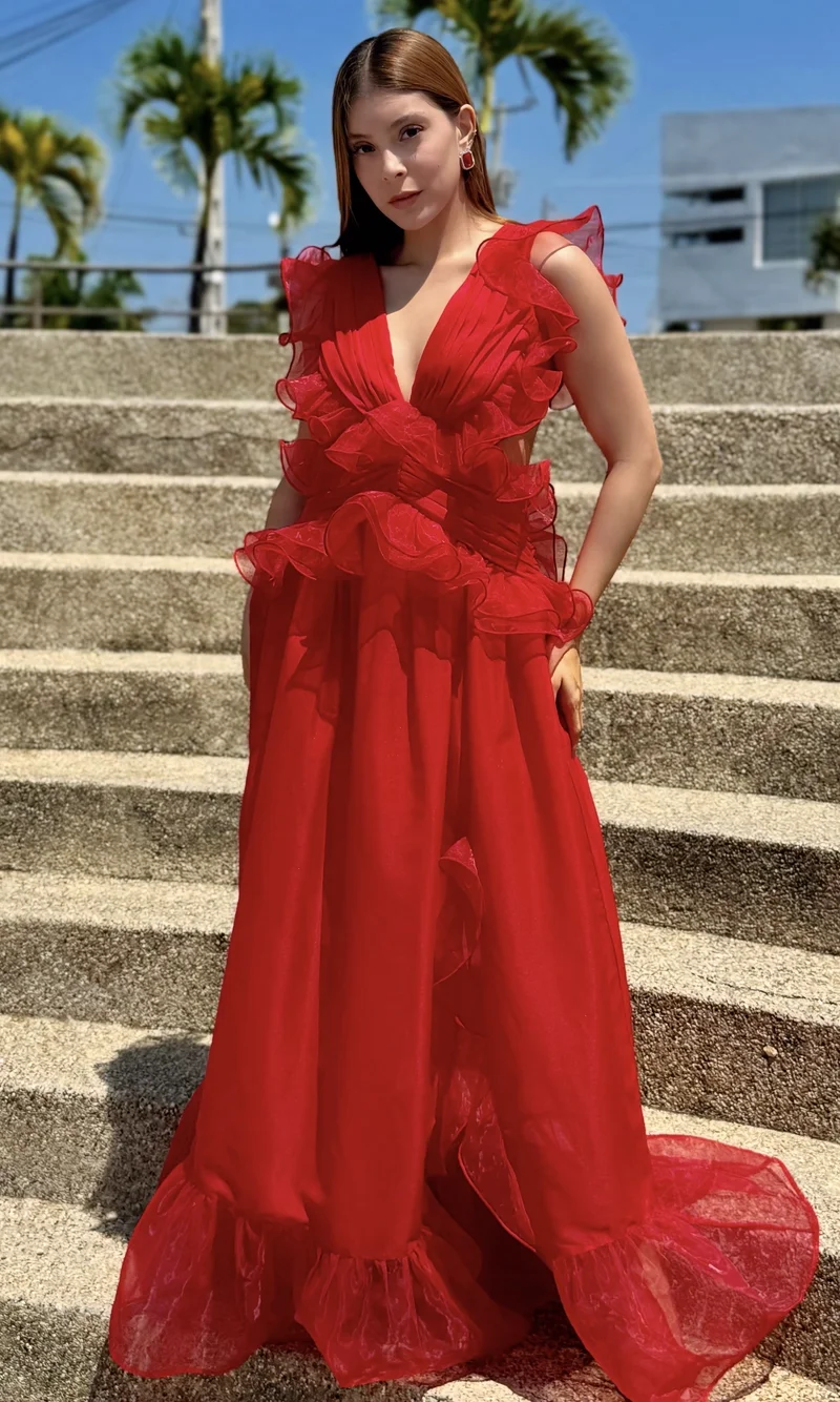 Vestido Largo Volantes — foto 3