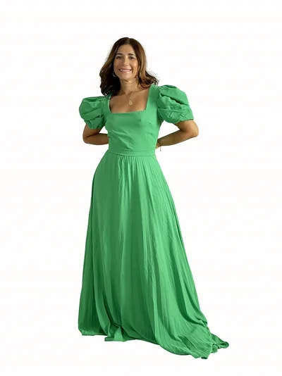 Vestido Manga Abullonada