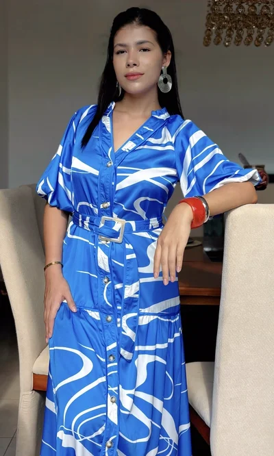 Vestido Midi Estampado