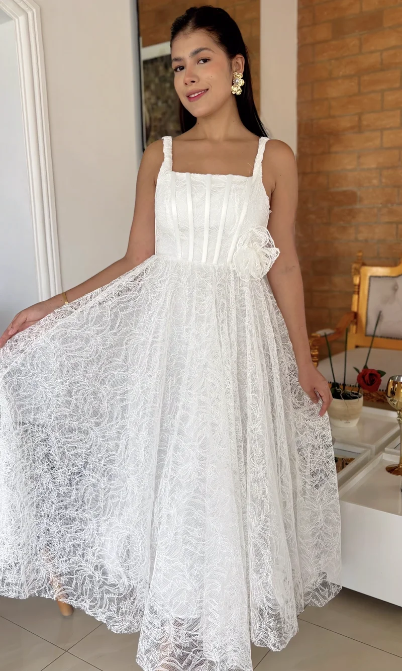 Vestido Midi Encaje — foto 1