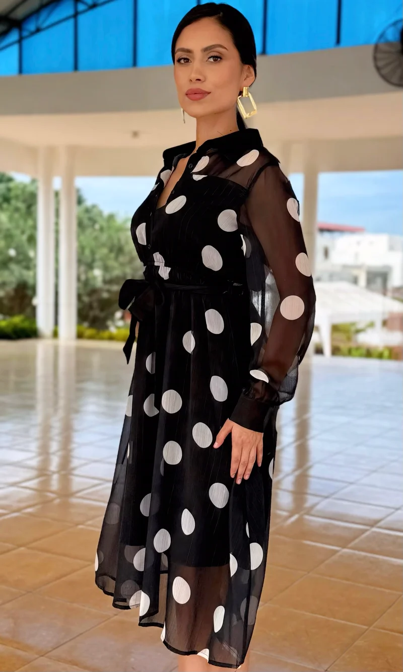 Vestido Midi Lunares — foto 3