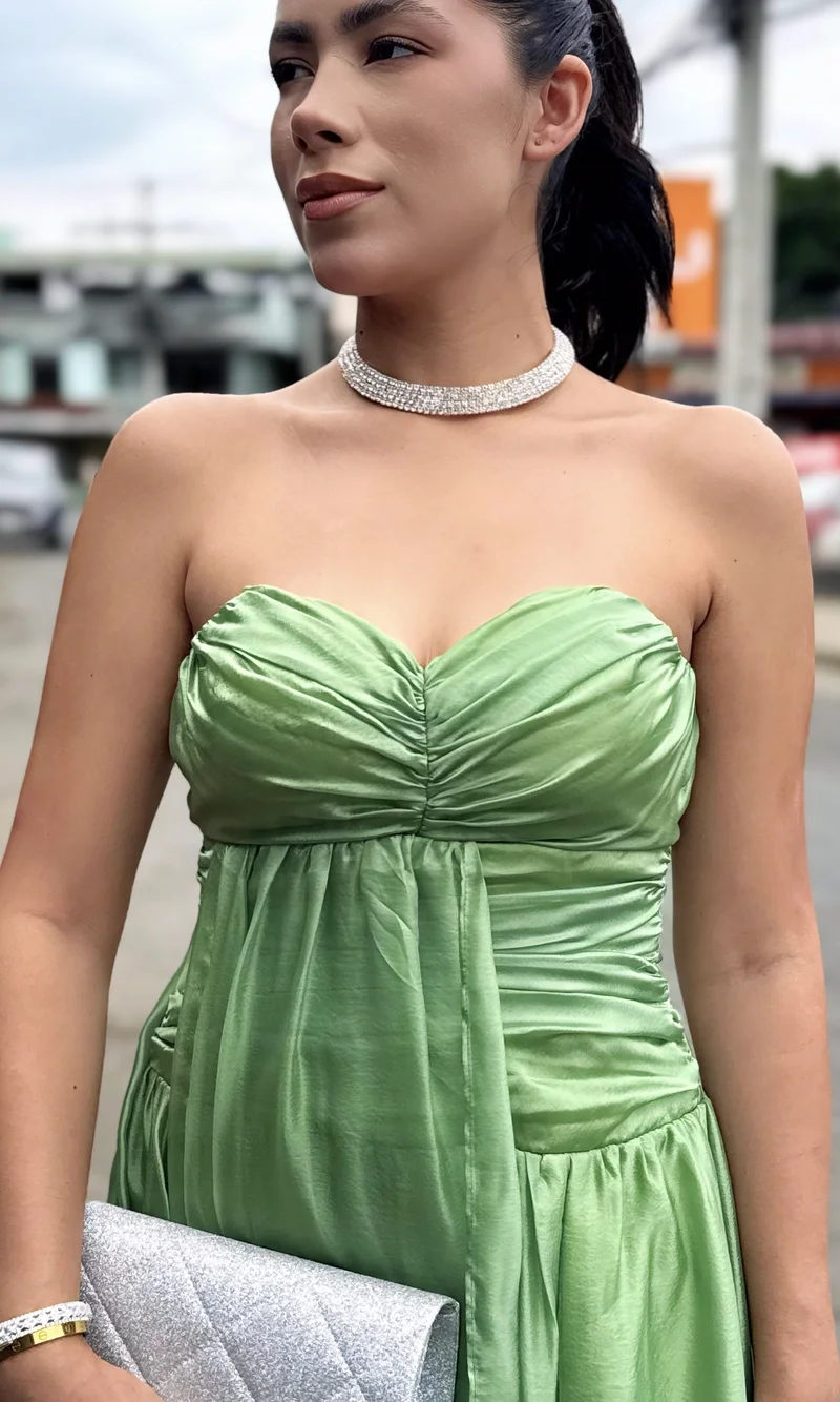 Vestido Largo Satinado — foto 2