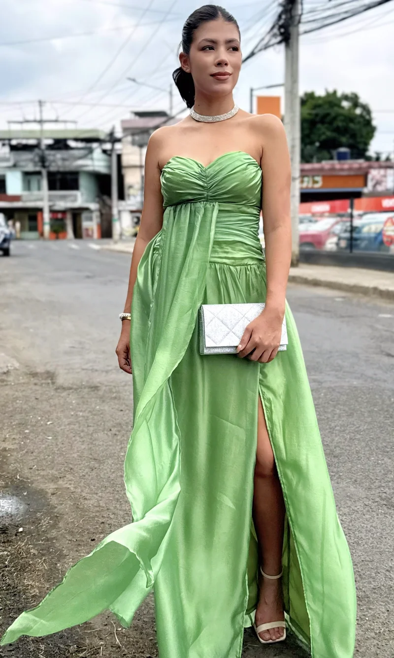 Vestido Largo Satinado — foto 3