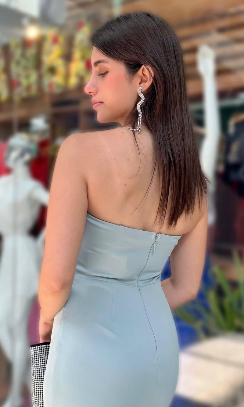 Vestido Largo Sirena Verde — foto 3